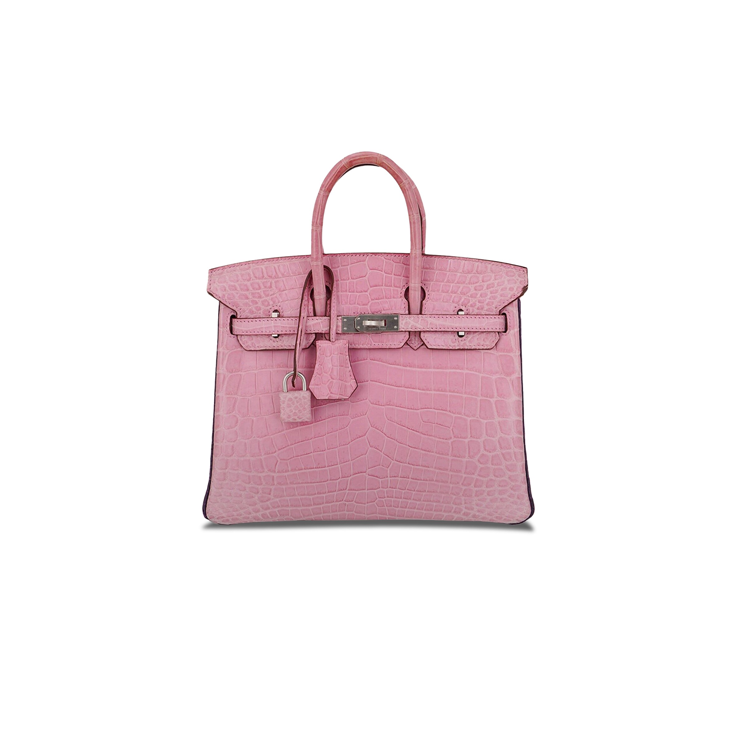 HERMES MASTER BIRKIN 25 CHERRY BLOSSOM MATTE CROCODILE BAG 2329343 (25*20*13cm)